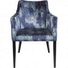 Chair with Armrest Black Mode Fancy Blue